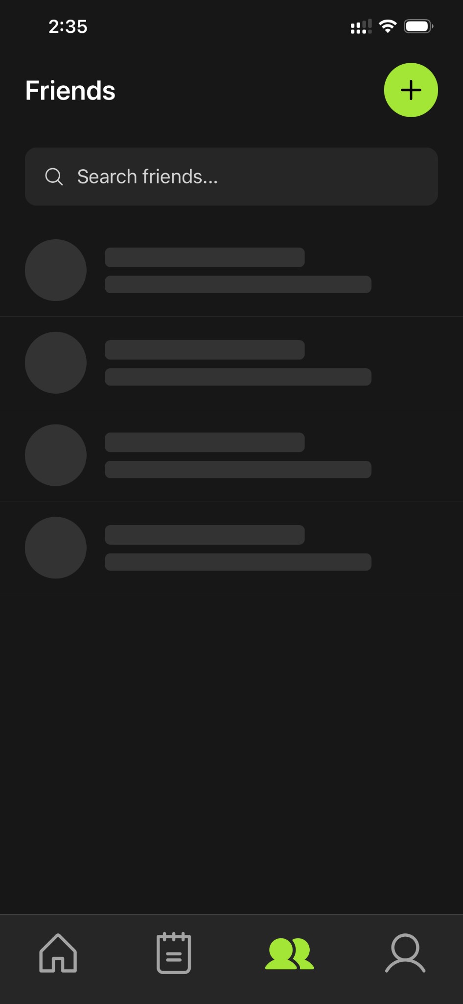 Friends list for social accountability and fasting together